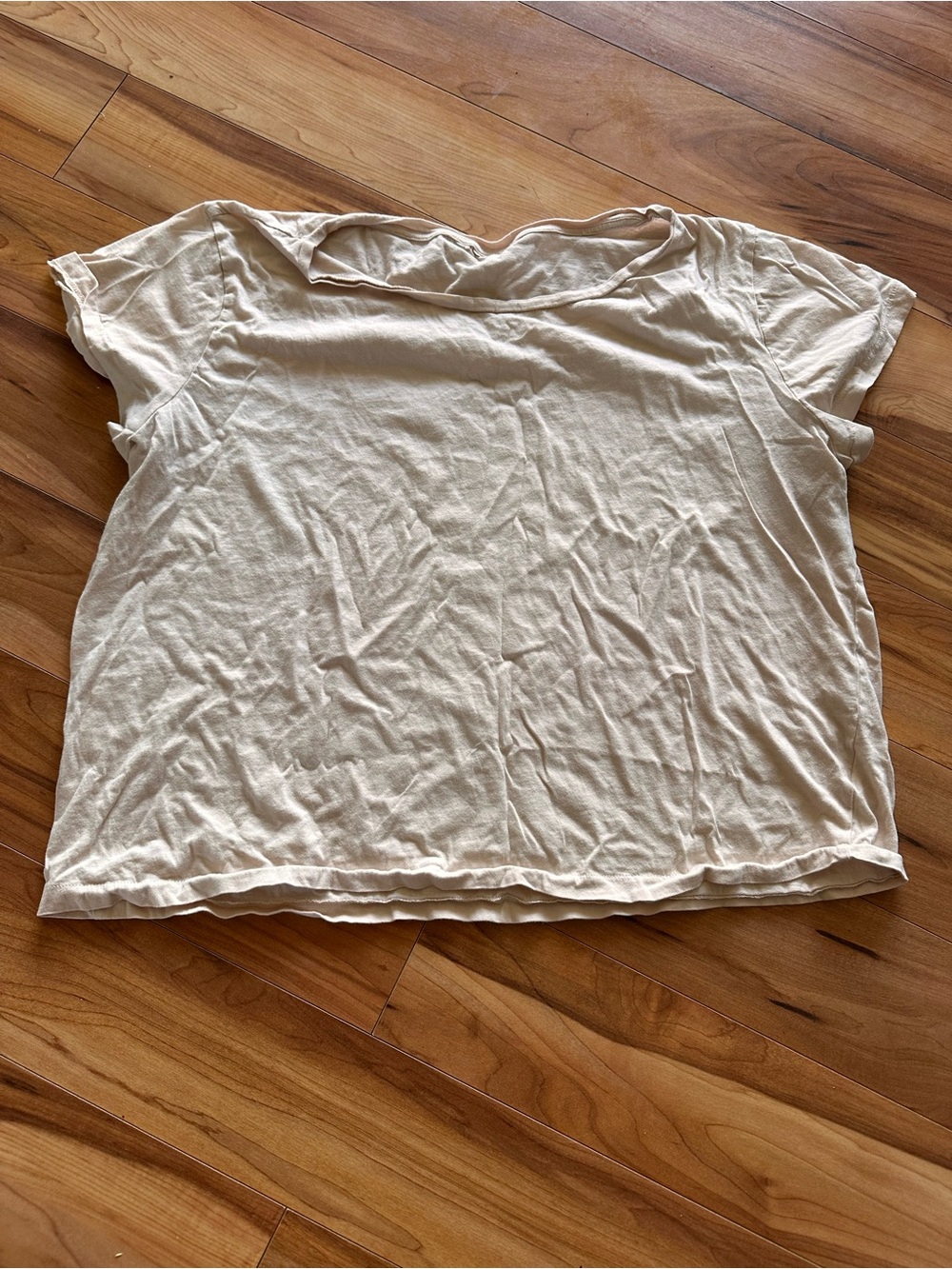 Women's Cream Short-Sleeve Casual Tee